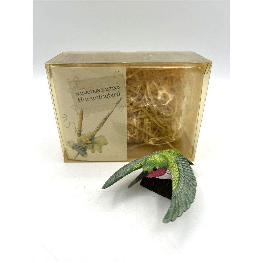 VTG Hallmark Marjolein Bastin Nature's Sketchbook Hummingbird Figurine Window